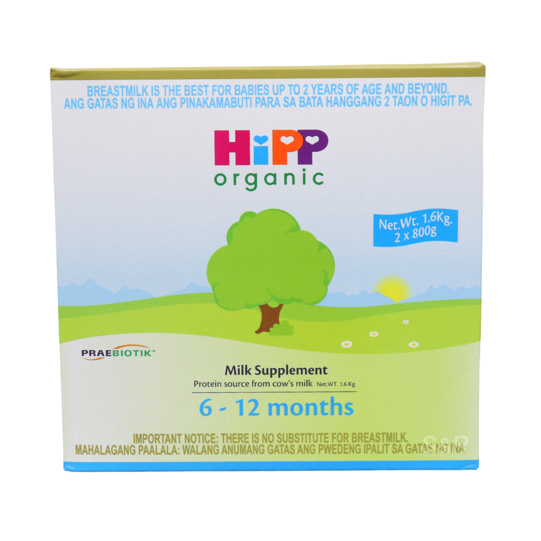Hipp Organic 6 to 12 months Milk Supplement 1.6kg